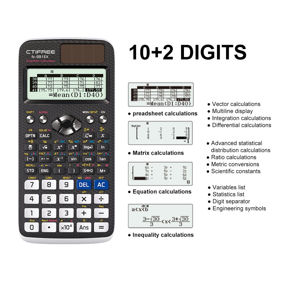 Leyixin Tec FX-991EX Scientific Calculator with 552 Functions
