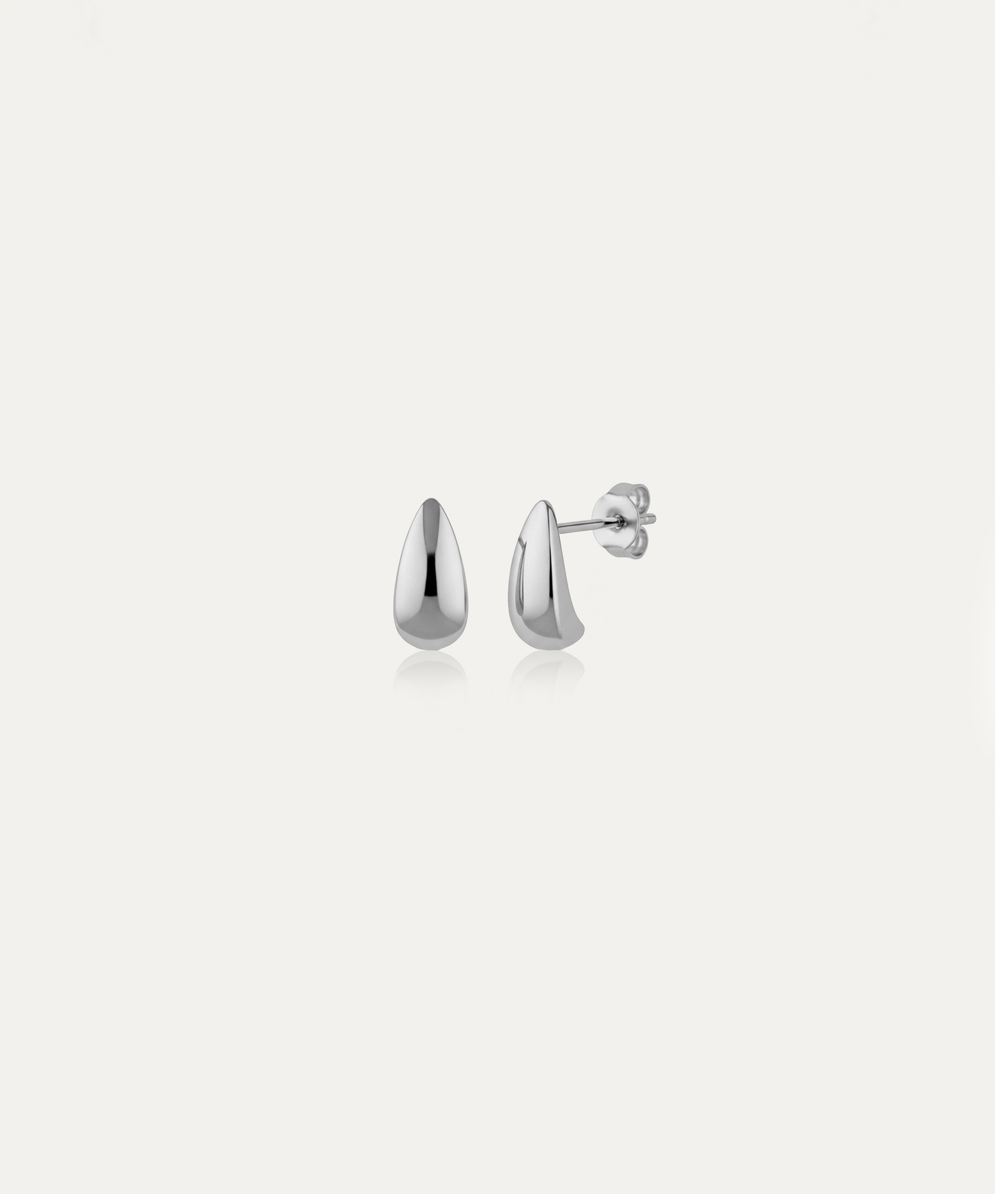 Cassie Silver Droplet Studs