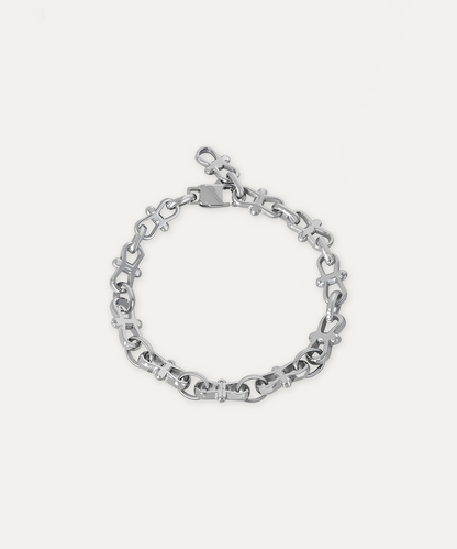 Saint Silver Curb Chain Bracelet