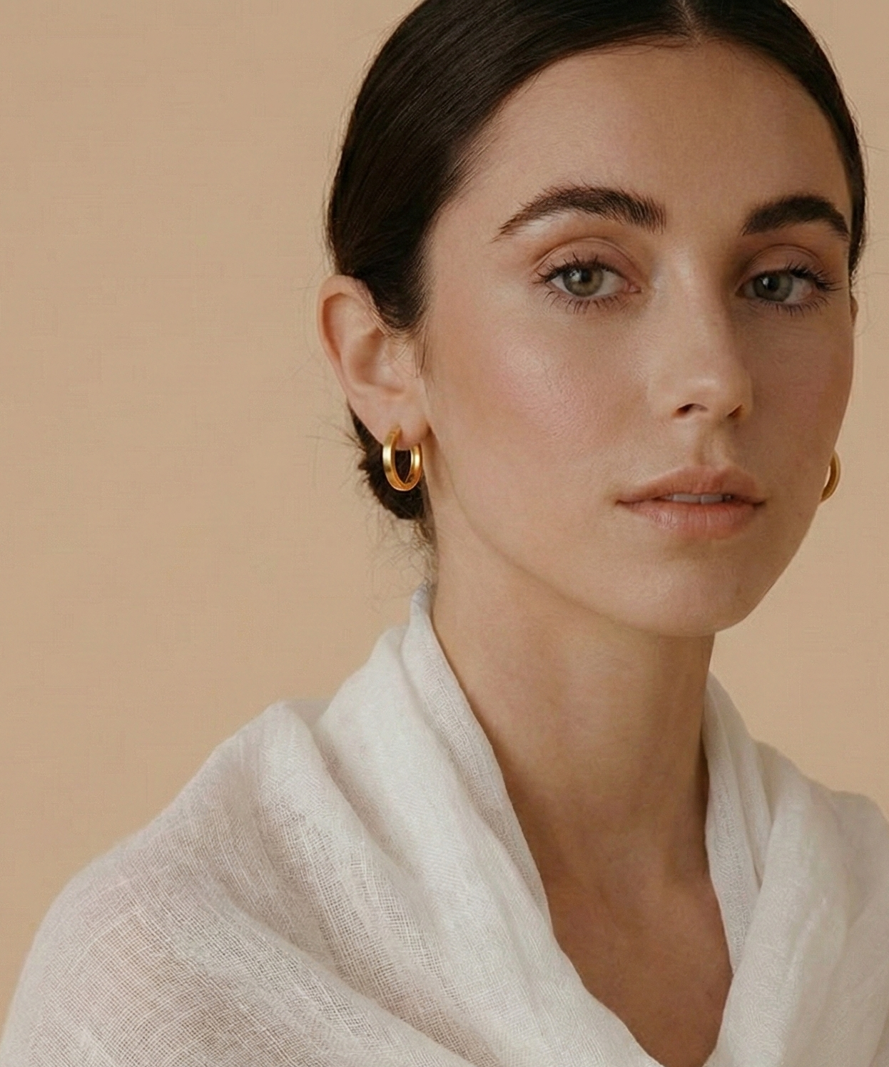 Aly Gold Oval Hoops