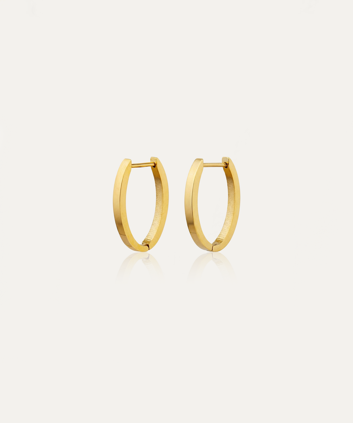 Aly Gold Oval Hoops