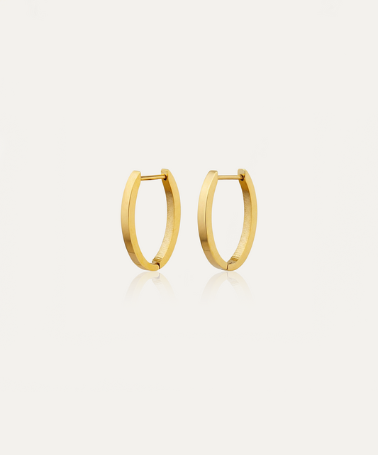 Aly Gold Oval Hoops
