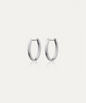 Aly Silver Oval Hoops