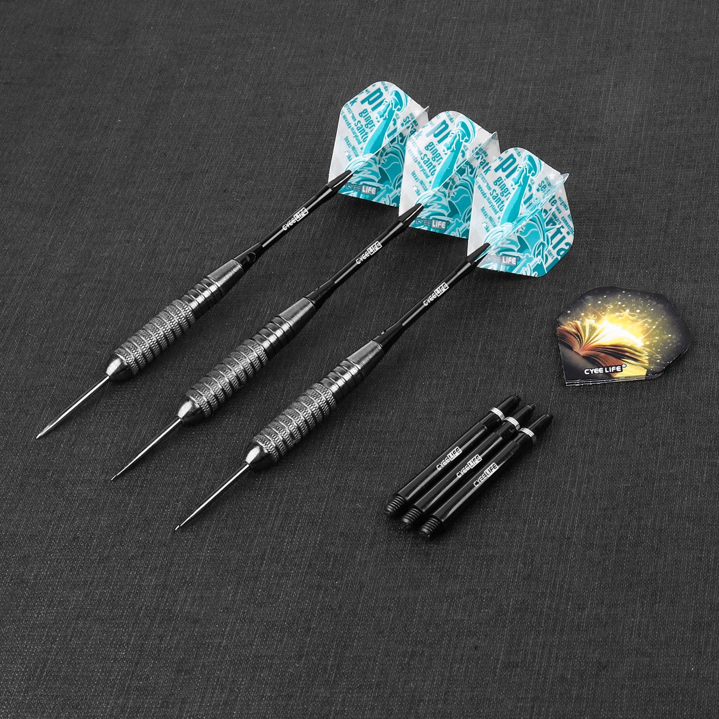 CyeeLife CyeeLife 3-Piece 26g Steel Tip Dart Set with Aluminum Shafts & Flights