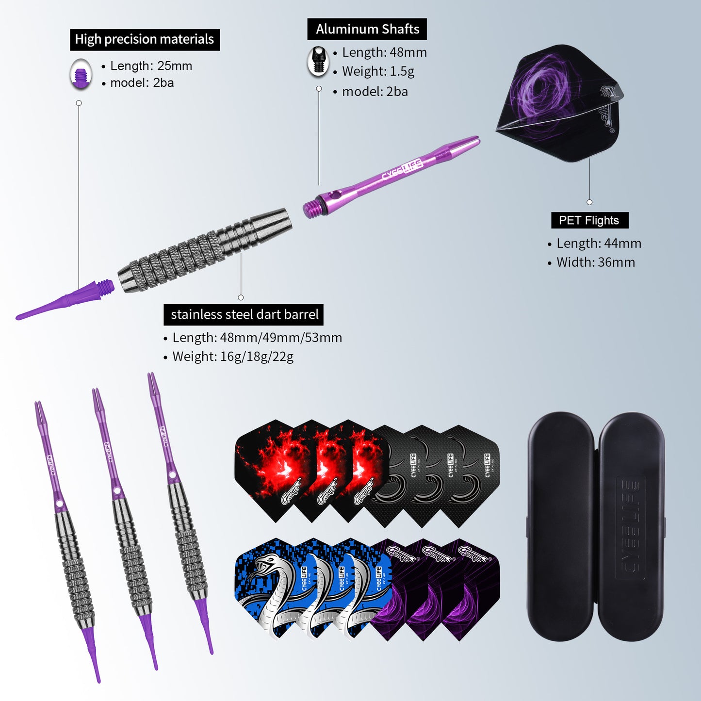CyeeLife CyeeLife 3-Piece Soft Tip Dart Set