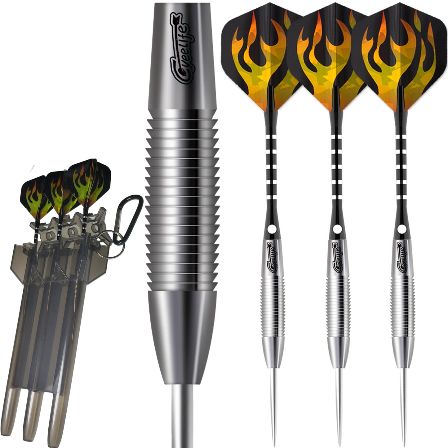 CyeeLife CyeeLife 23g/26g 90% Tungsten Standard Barrel Steel Tip Dart Set (2BA)