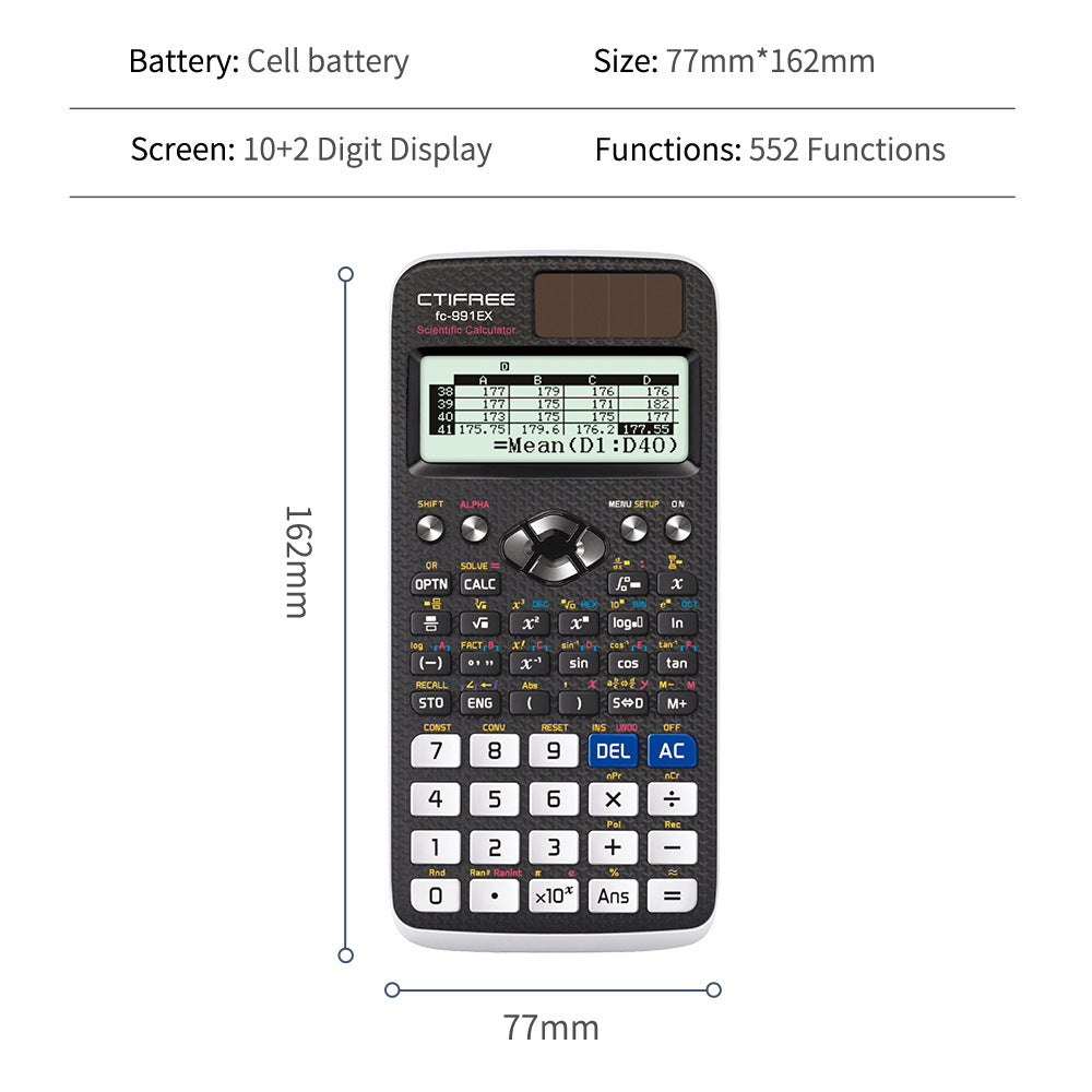 Leyixin Tec FX-991EX Scientific Calculator with 552 Functions