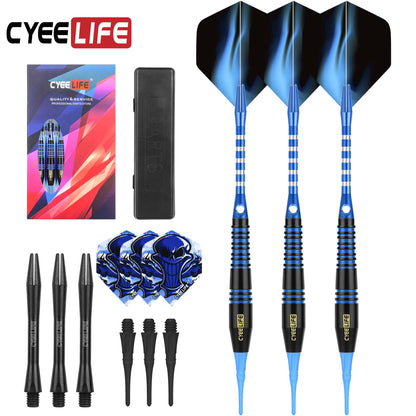 CyeeLife CyeeLife 16g Brass Soft Tip Dart Set with Colorful Grooves