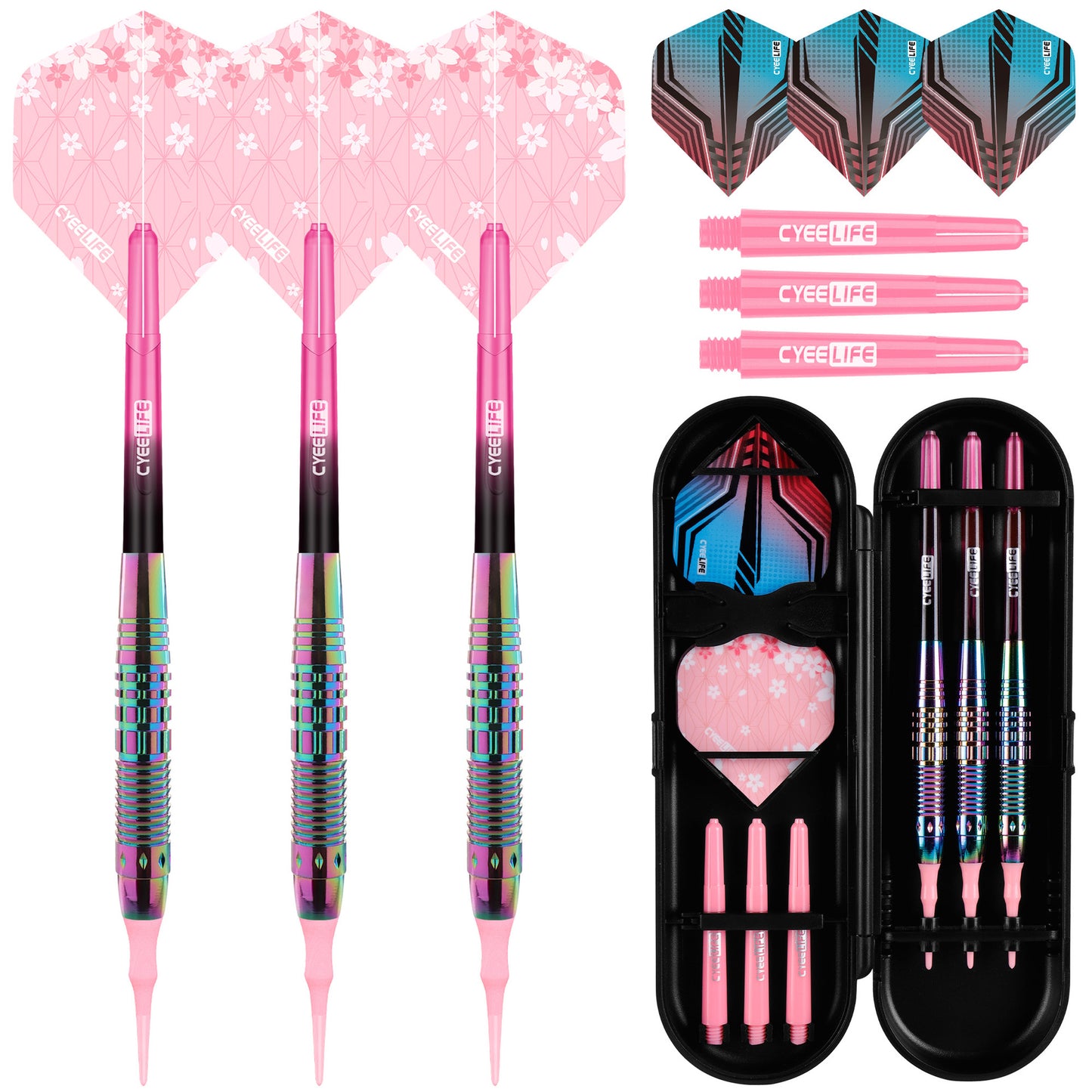 CyeeLife CyeeLife Colorful Soft Tip Dart Set with Case