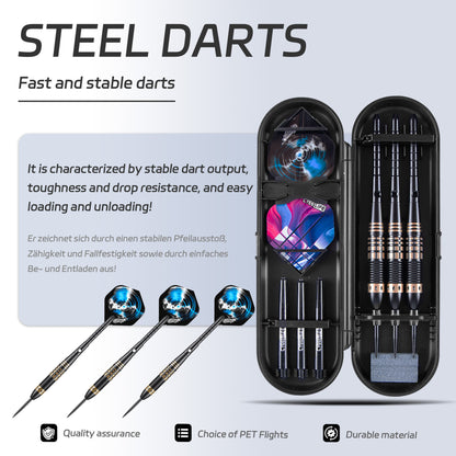 CyeeLife CyeeLife 3-Piece Brass Soft Tip Dart Set with Case