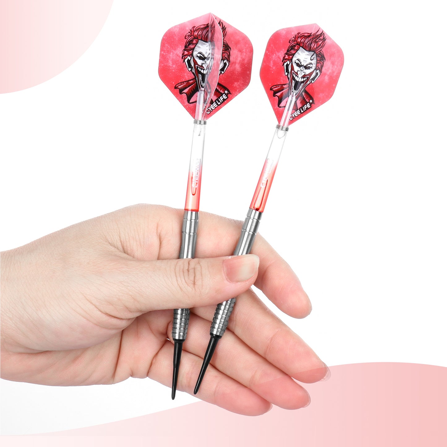 CyeeLife 16g/18g/20g 90% Tungsten Soft Tip Dart Set with PC Shafts & Flights (2BA)