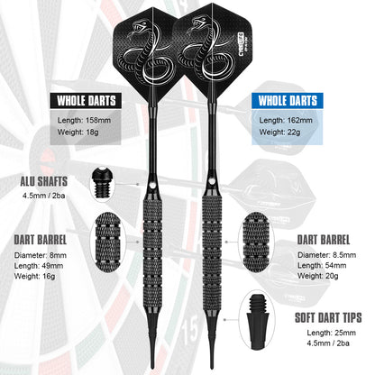 CyeeLife CyeeLife 3-Piece 20g Soft Tip Dart Set