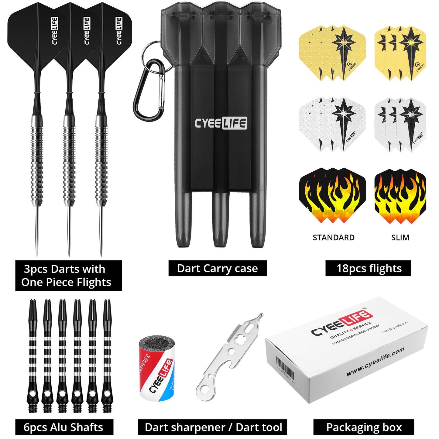 CyeeLife CyeeLife 90% Tungsten Steel Tip Dart Set (2BA)