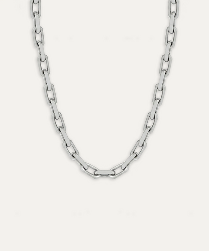 Saint Silver Curb Chain Necklace