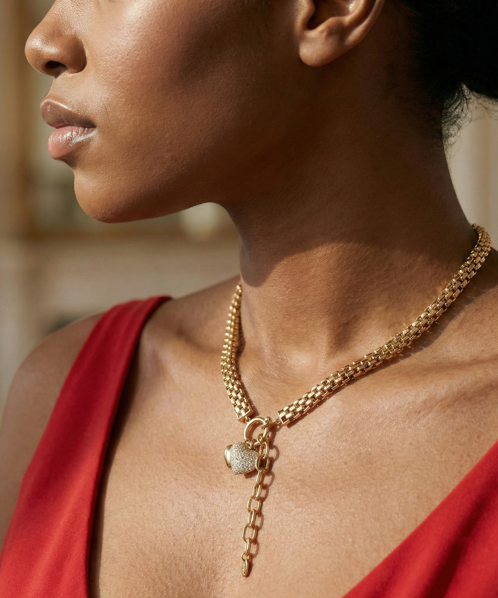 Corflune Gold Mesh Necklace
