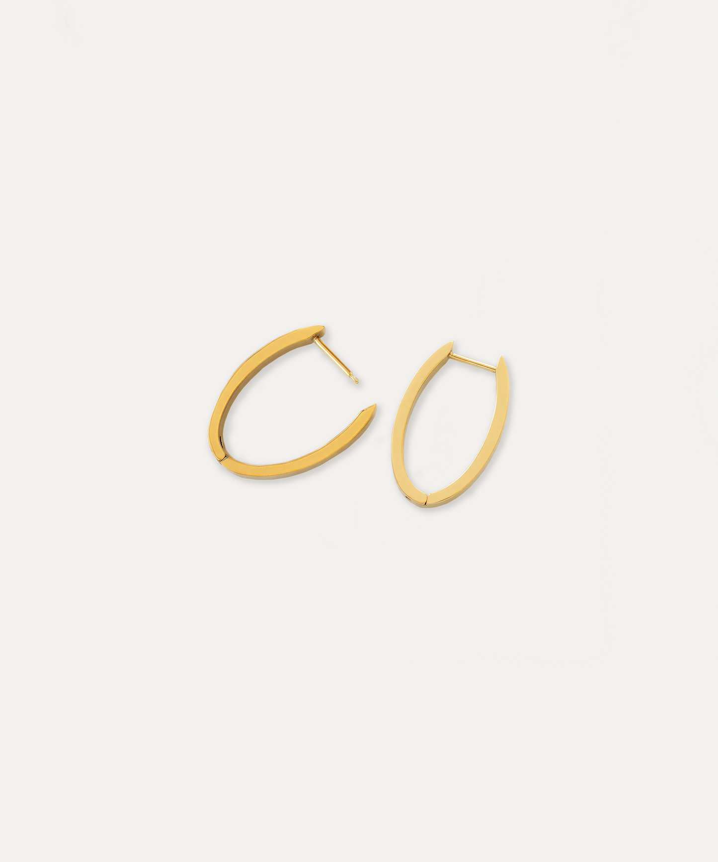 Aly Gold Oval Hoops