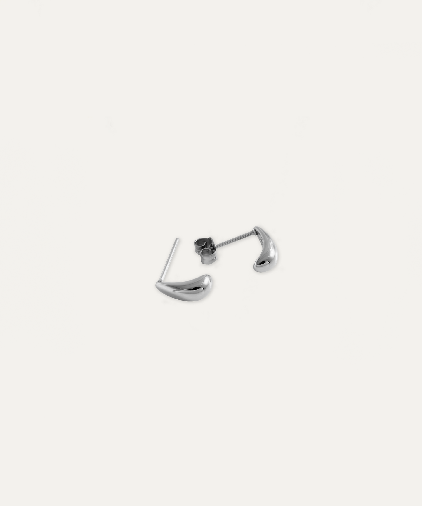Cassie Silver Droplet Studs