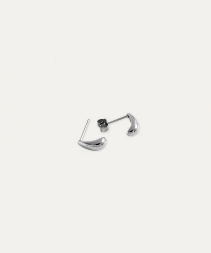 Cassie Silver Droplet Studs