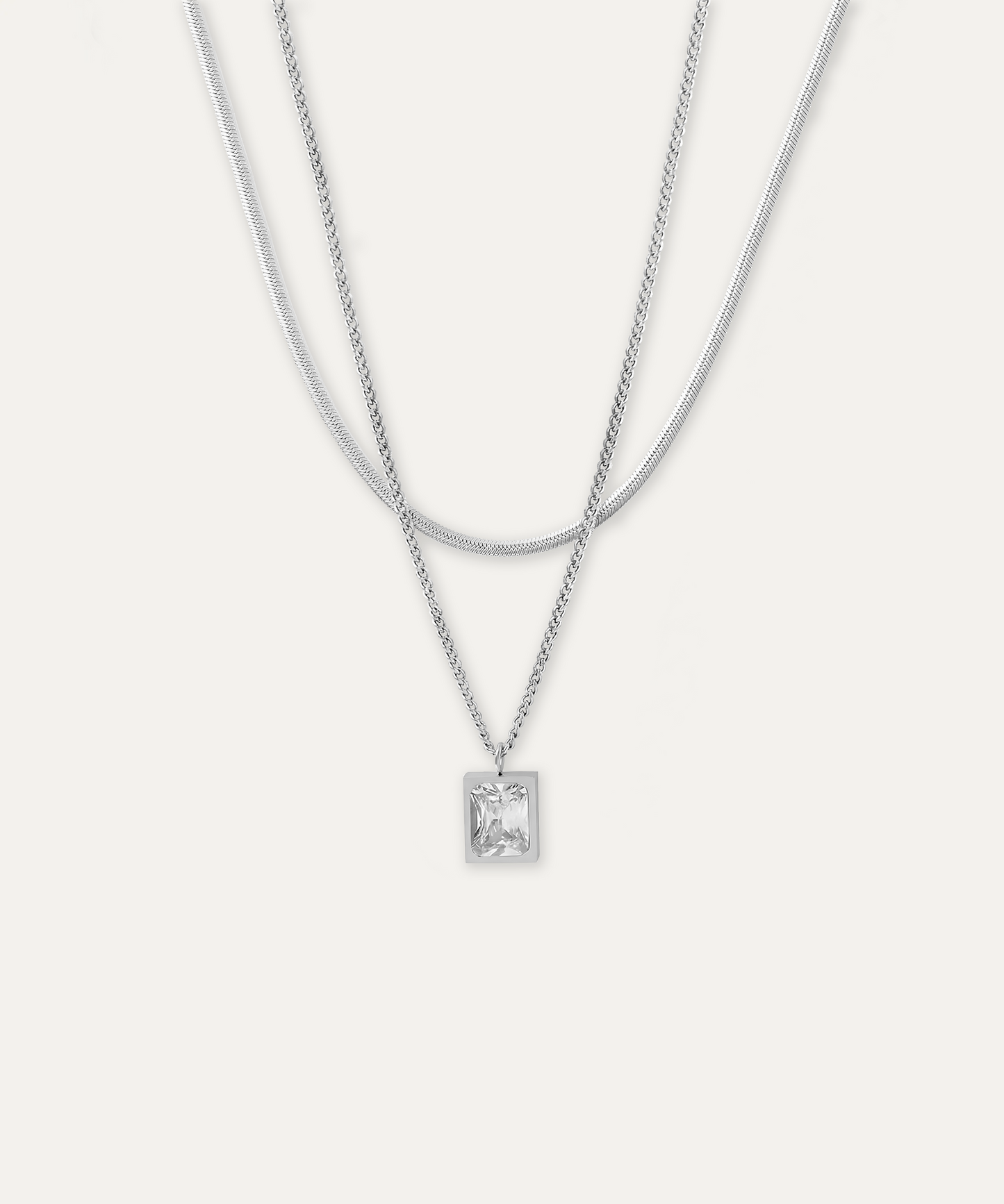 Mona Silver Layering Necklace