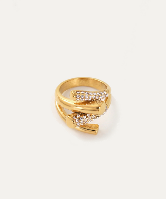 Origami Gold Fold Ring