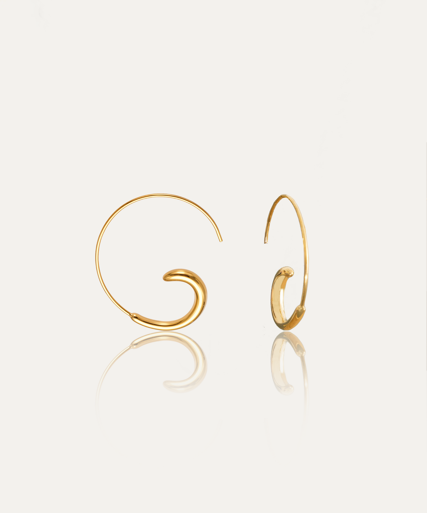 Solstice Sculptural Gold Hoops
