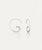 Solstice Sculptural Silver Hoops