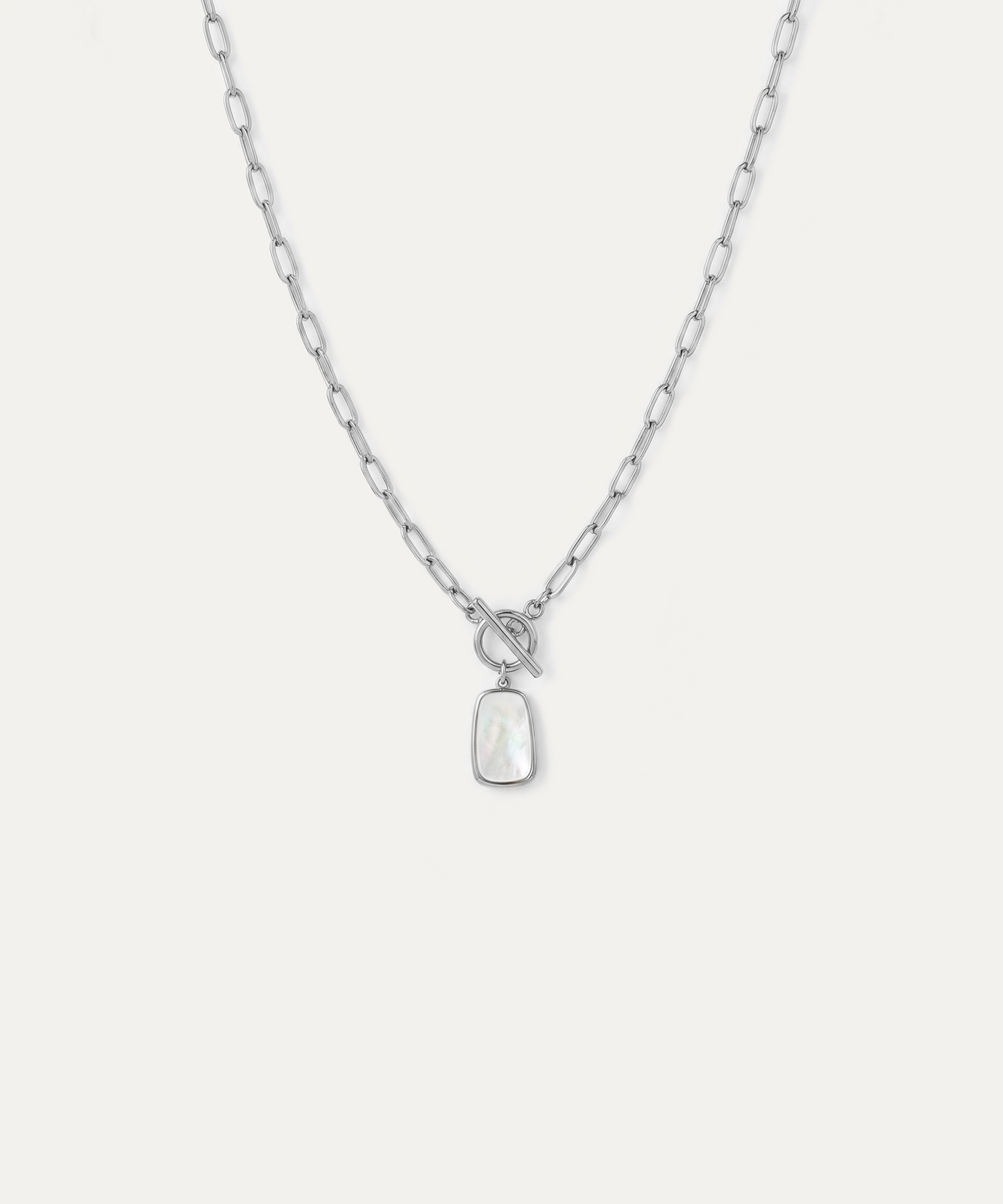 Lumina Silver Toggle Pendant Necklace