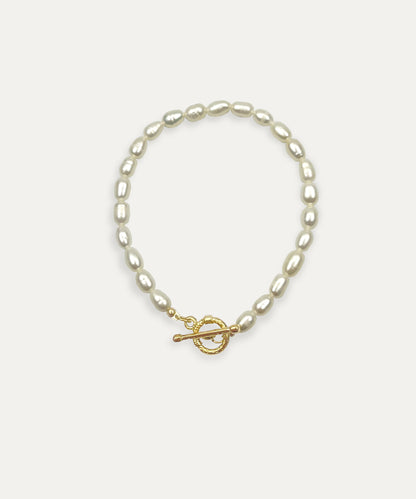 Ariel Pearl & Gold Bracelet