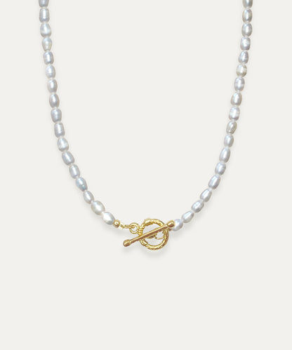 Ariel Pearl & Gold Necklace