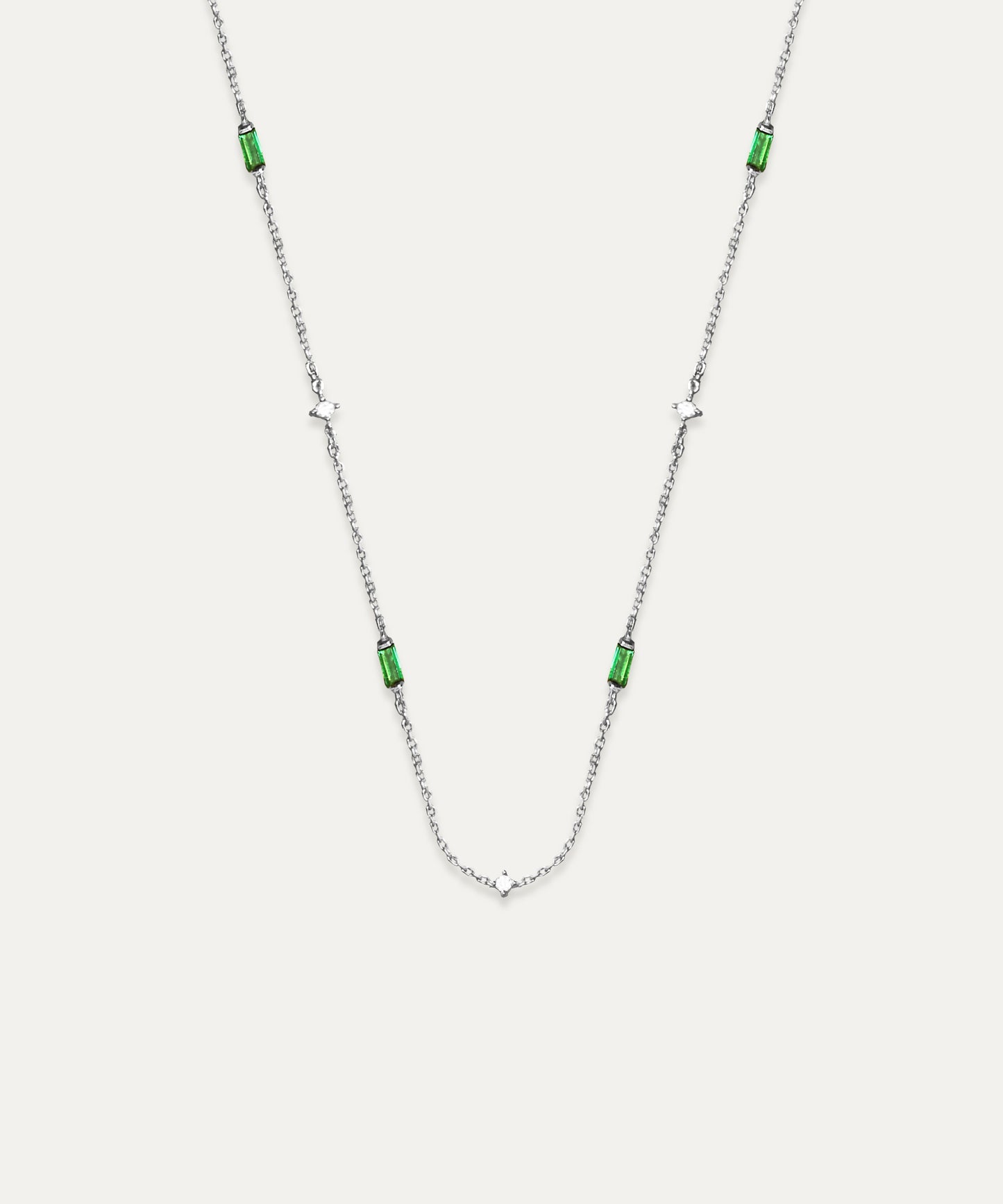 Arlo Silver Baguette Link Necklace
