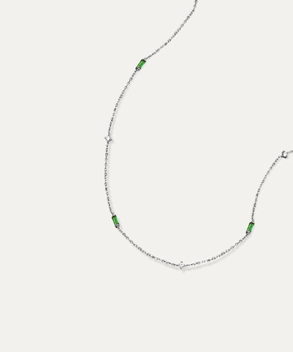 Arlo Silver Baguette Link Necklace