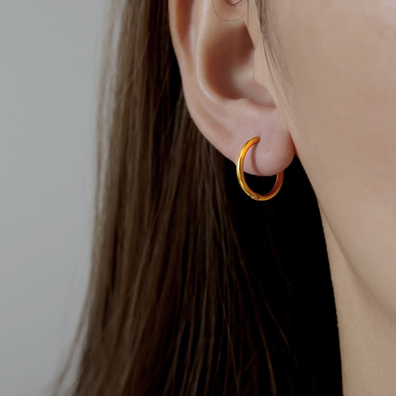 Classic Small Gold Hoops