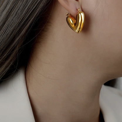 Courtney Gold Heart Hoops