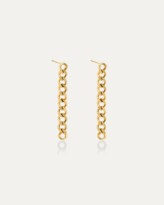 Fez Cuban Link Chain Earrings