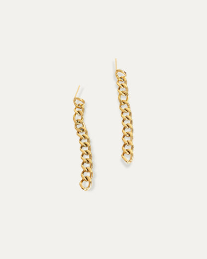 Fez Cuban Link Chain Earrings