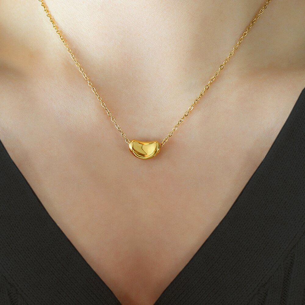 Mini Gold Bean Necklace