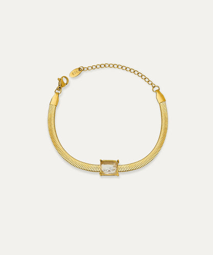 Kaia Emerald Cut Crystal Bracelet