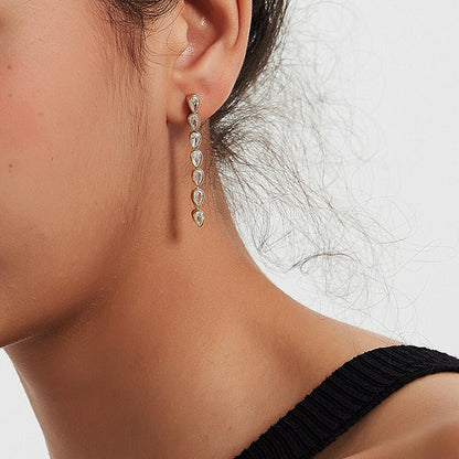 Lana Silver Pear Drop Earrings