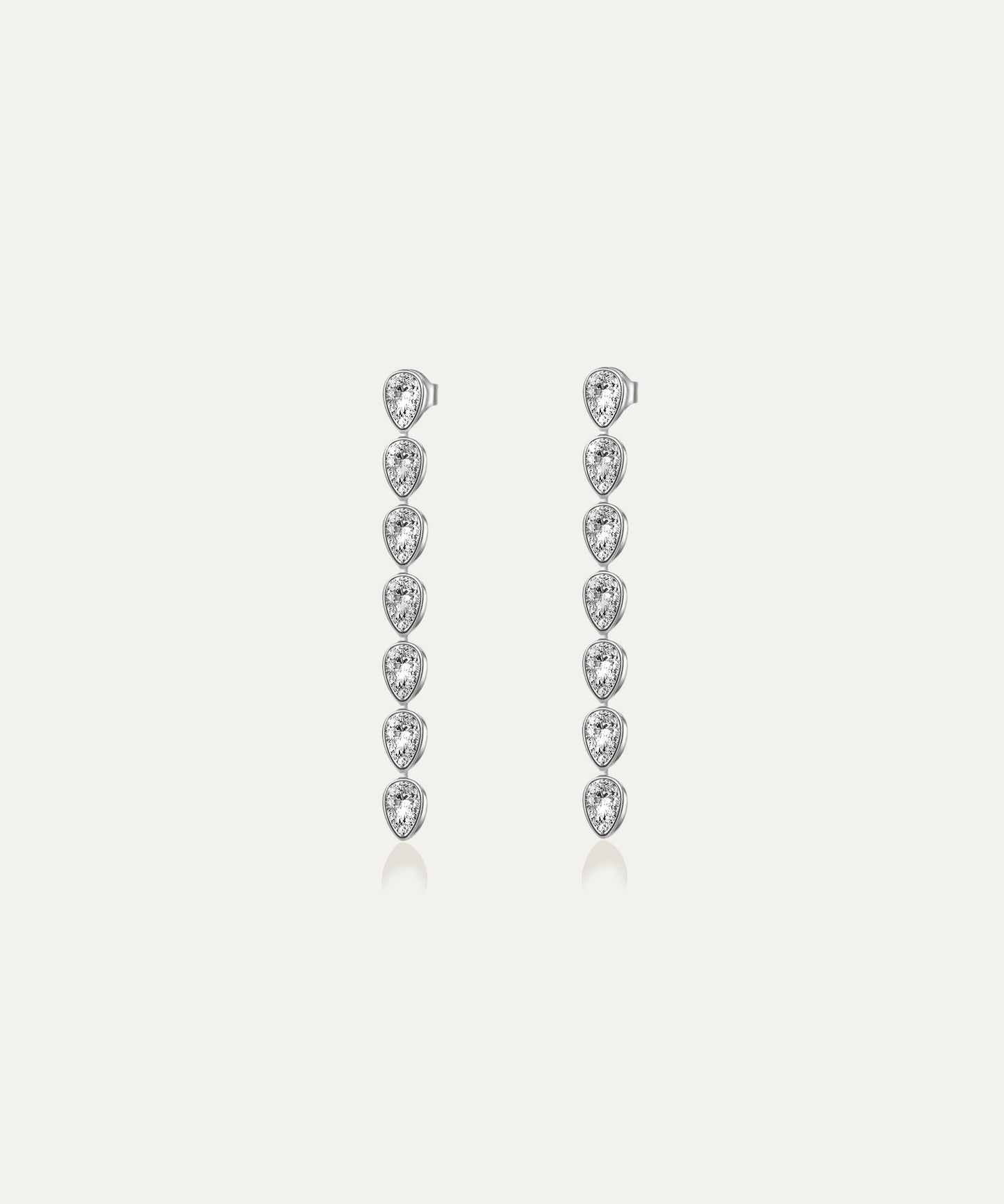 Lana Silver Pear Drop Earrings