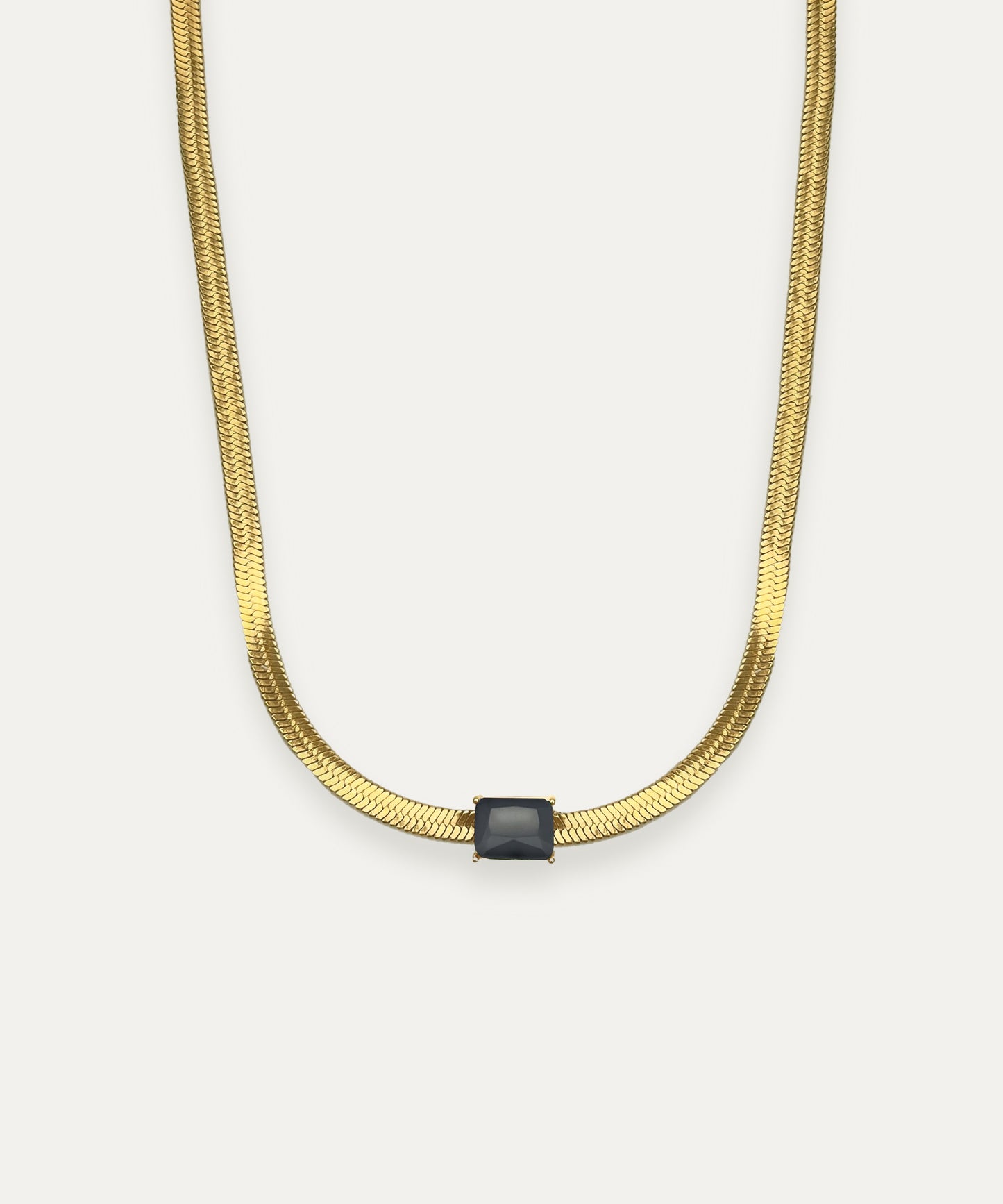 Rhea Emerald Cut Crystal Necklace