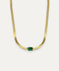 Rhea Emerald Cut Crystal Necklace
