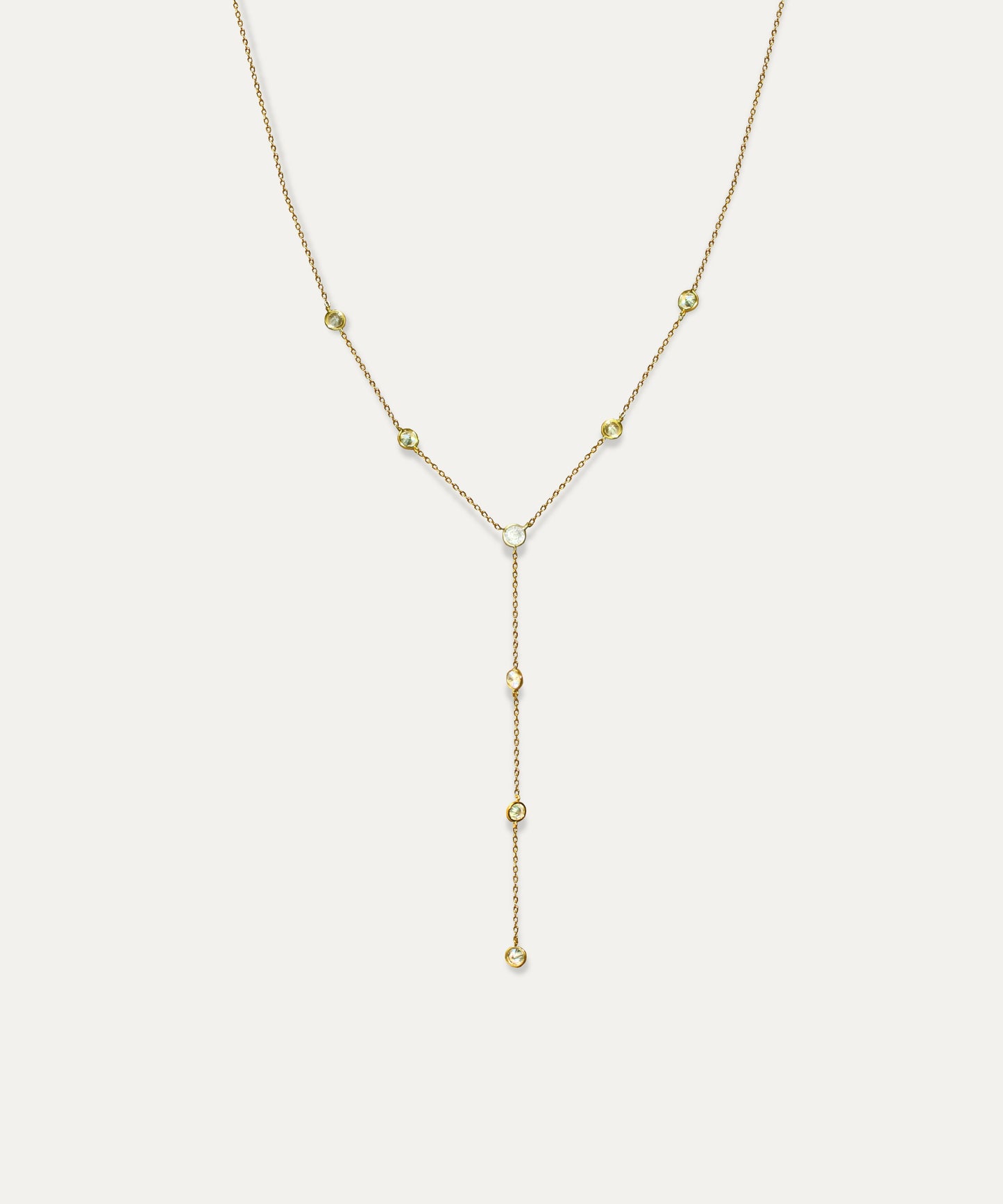 Sasha Bezel Lariat Necklace
