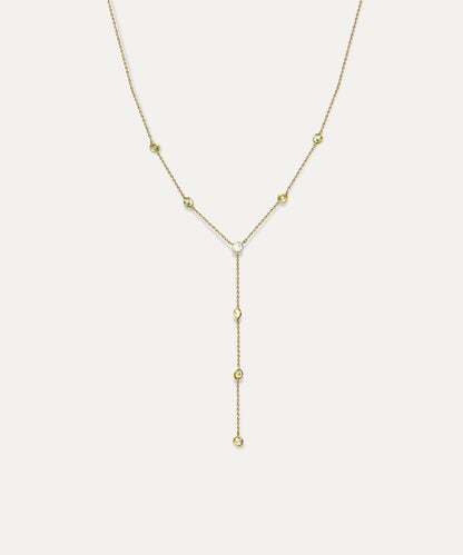 Sasha Bezel Lariat Necklace