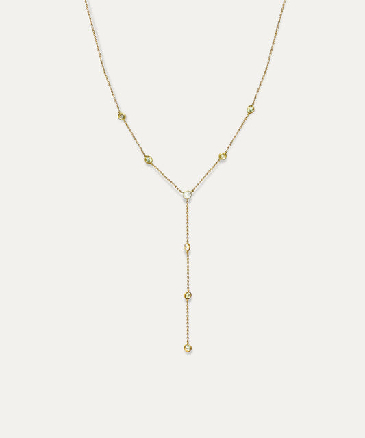 Sasha Bezel Lariat Necklace