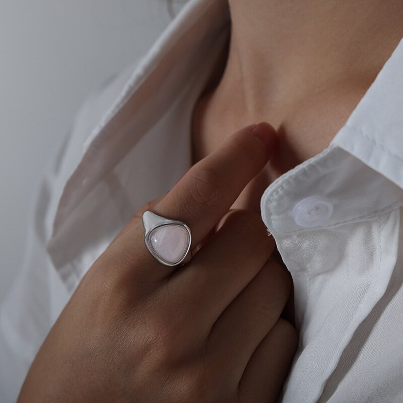 Solara Gold Rose Quartz Ring